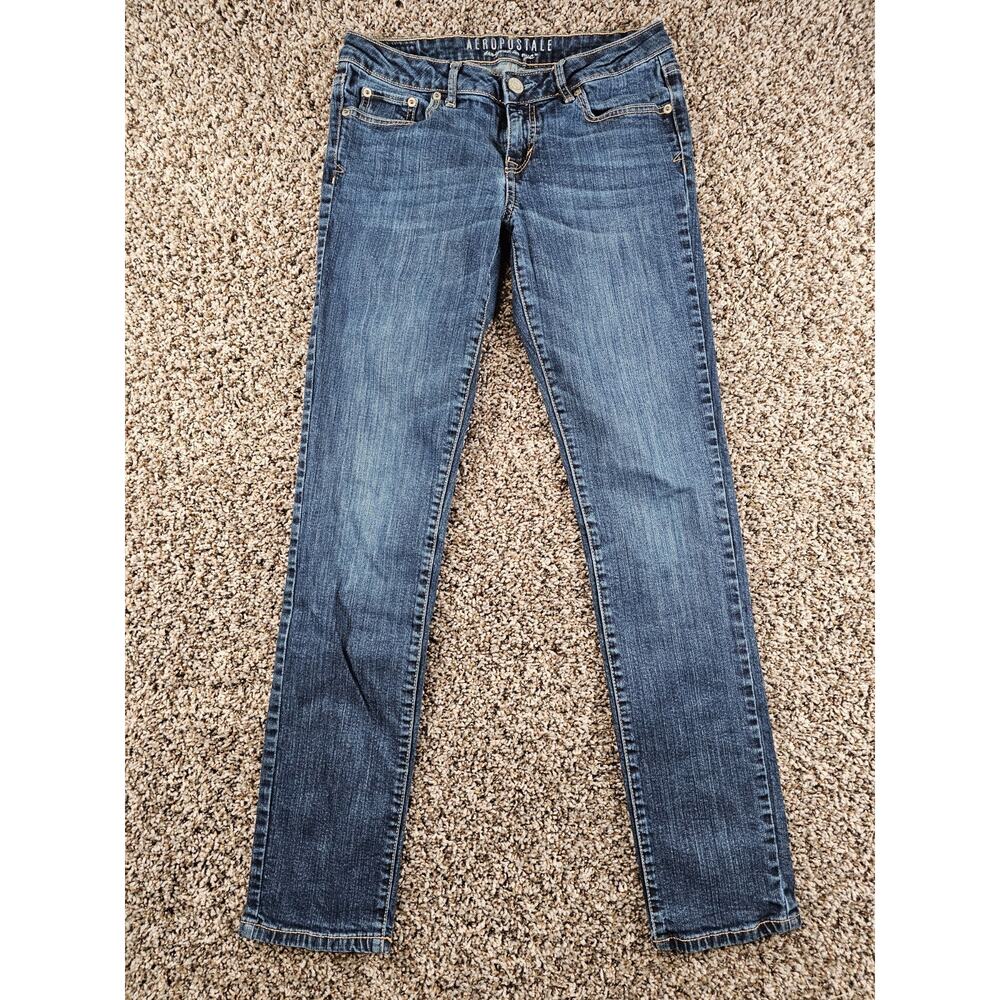 Aeropostale Womens Sz 6 Skinny Fit Blue Jeans Medium Wash